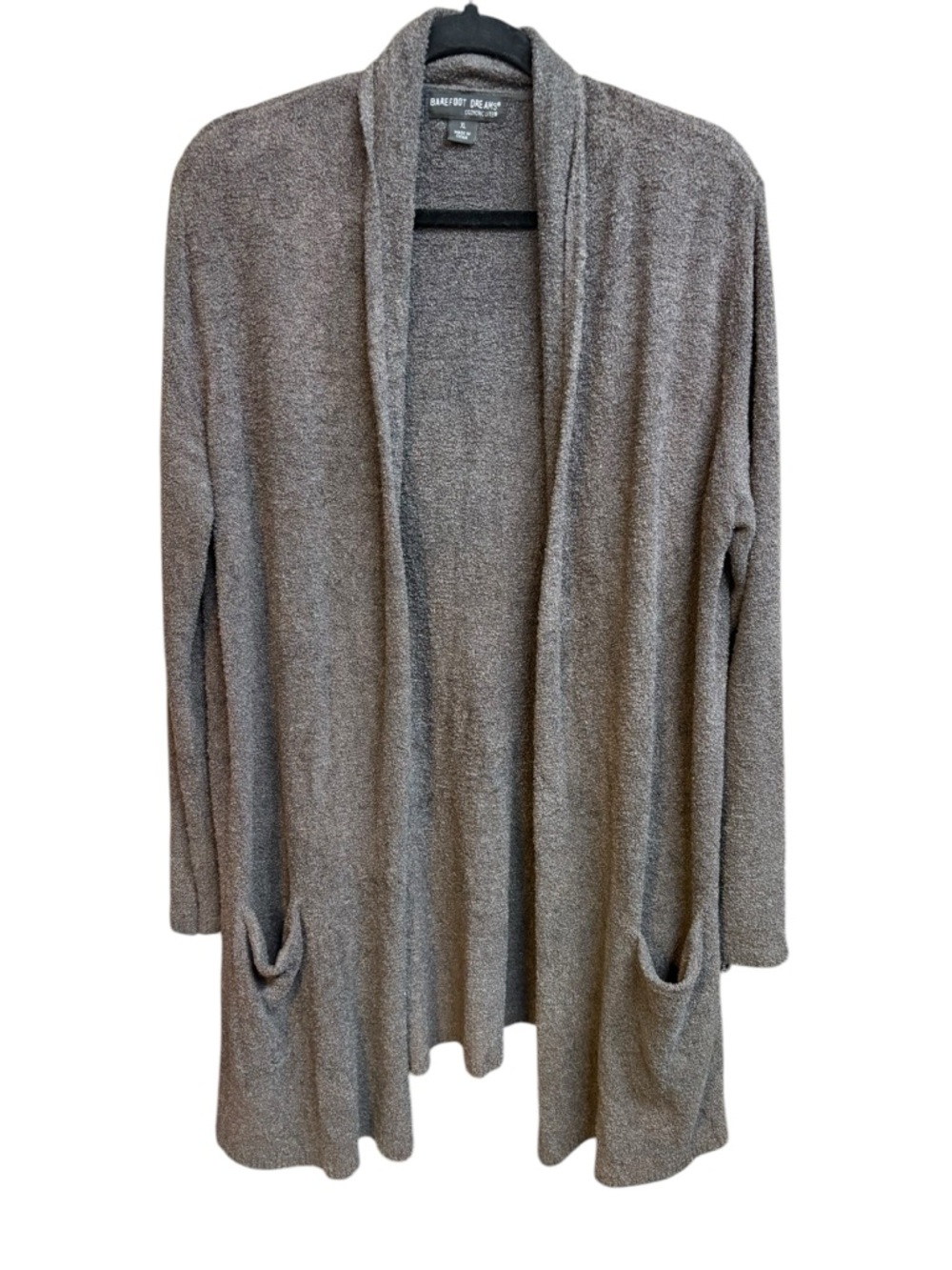 Barefoot Dreams Cozychic Lite Knit Dark Gray Cardigan XL